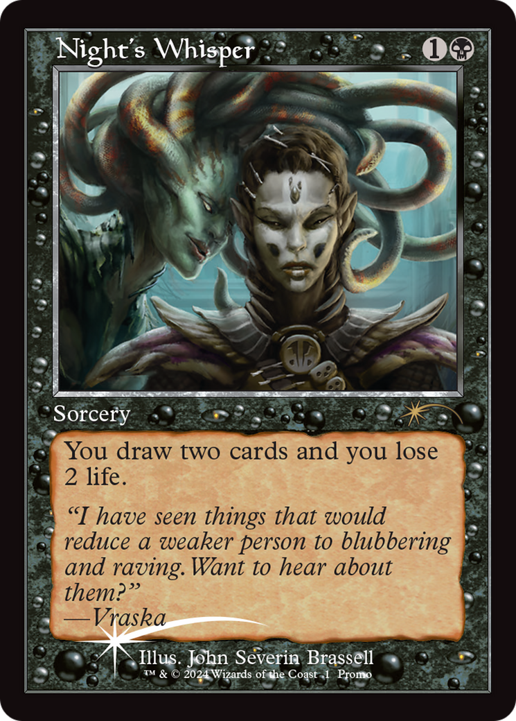 Night's Whisper (Retro Frame) (Open House) [Wizards Play Network 2024] - Trinity Hobby