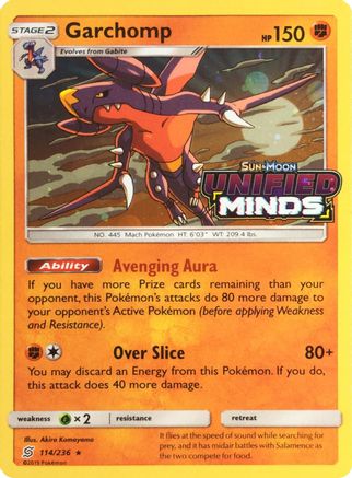 Garchomp (114/236) (Cosmos Holo) [Soleil et Lune : Esprits unifiés] 