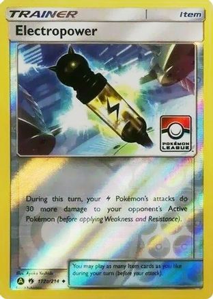 Electropower (172a/214) (League Promo) [Sun & Moon: Lost Thunder] - Trinity Hobby