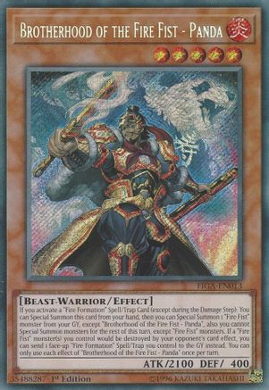 Brotherhood of the Fire Fist - Panda [FIGA-EN013] Secret Rare - Trinity Hobby