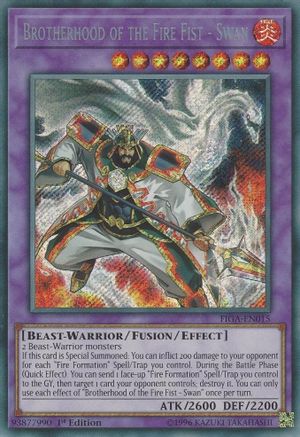 Brotherhood of the Fire Fist - Swan [FIGA-EN015] Secret Rare - Trinity Hobby