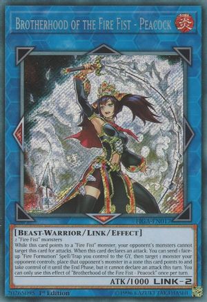 Brotherhood of the Fire Fist - Peacock [FIGA-EN017] Secret Rare - Trinity Hobby