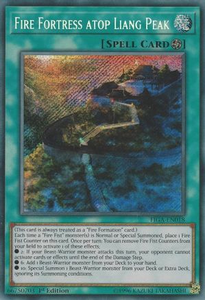 Fire Fortress atop Liang Peak [FIGA-EN018] Secret Rare - Trinity Hobby