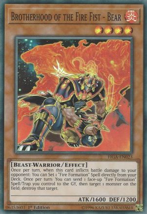 Brotherhood of the Fire Fist - Bear [FIGA-EN023] Super Rare - Trinity Hobby