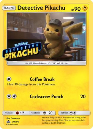 Detective Pikachu (SM190) (Stamped) [Sun & Moon: Black Star Promos] - Trinity Hobby