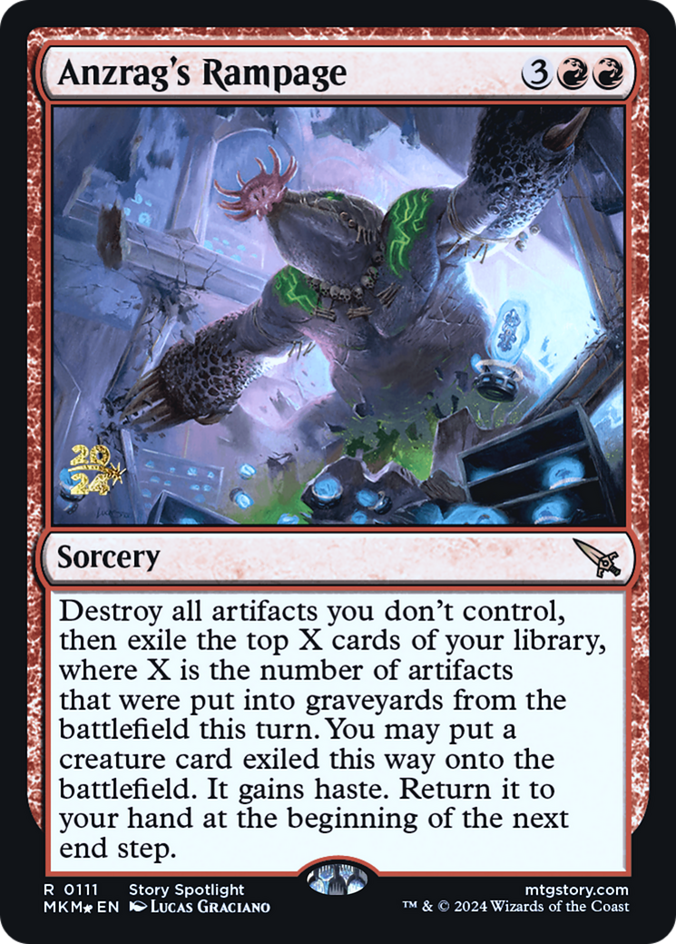 Anzrag's Rampage [Murders at Karlov Manor Prerelease Promos] - Trinity Hobby