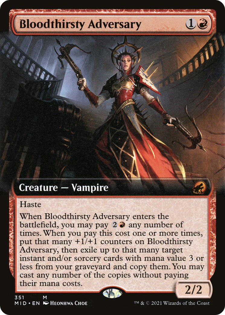 Bloodthirsty Adversary (Extended Art) [Innistrad: Midnight Hunt] - Trinity Hobby