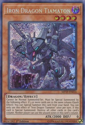 Iron Dragon Tiamaton [MP19-EN016] Prismatic Secret Rare - Trinity Hobby