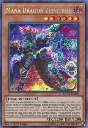 Mana Dragon Zirnitron [MP19-EN090] Prismatic Secret Rare - Trinity Hobby