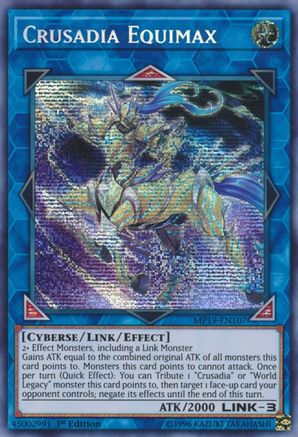 Crusadia Equimax [MP19-EN107] Prismatic Secret Rare - Trinity Hobby