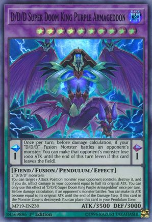 D/D/D Super Doom King Purple Armageddon [MP19-EN230] Super Rare - Trinity Hobby