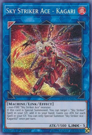 Sky Striker Ace - Kagari [MP19-EN257] Prismatic Secret Rare - Trinity Hobby