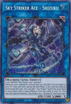 Sky Striker Ace - Shizuku [MP19-EN258] Prismatic Secret Rare - Trinity Hobby