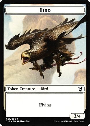 Bird (001) // Sculpture Double-Sided Token  (C19-1 // 24) - [Commander 2019]
