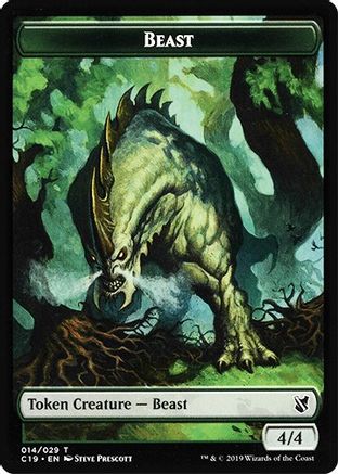 Beast (014) // Wurm Double-Sided Token  (C19-14 // 21) - [Commander 2019]