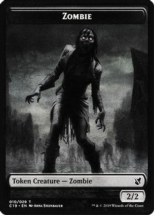 Zombie (010) // Zombie (011) Double-Sided Token  (C19-10 // 11) - [Commander 2019]