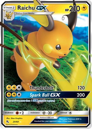 Raichu GX (20/68) [Sun & Moon: Hidden Fates] - Trinity Hobby