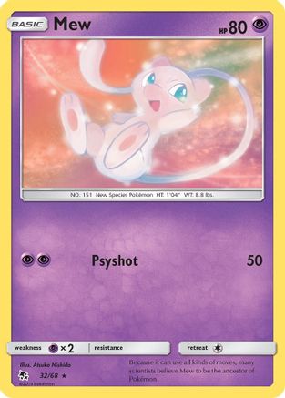 Mew (32/68) [Sun & Moon: Hidden Fates] - Trinity Hobby