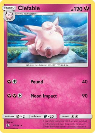 Clefable (40/68) [Sun & Moon: Hidden Fates] - Trinity Hobby