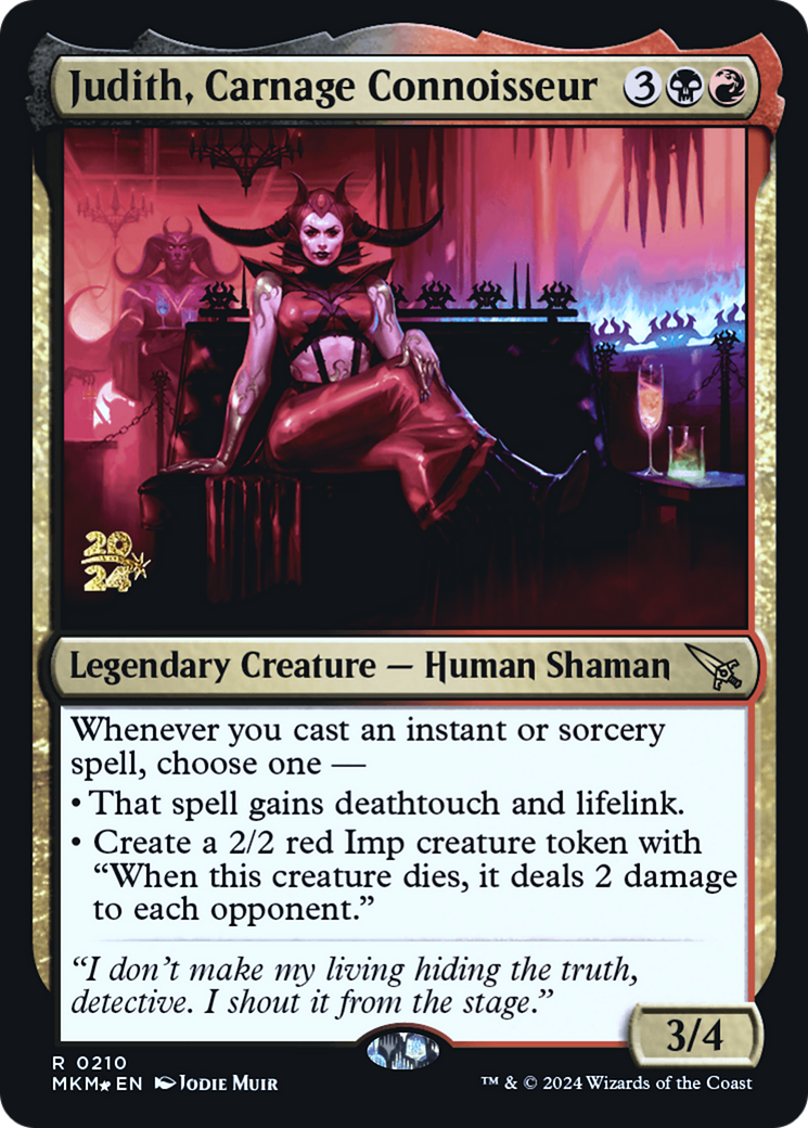 Judith, Carnage Connoisseur [Murders at Karlov Manor Prerelease Promos] - Trinity Hobby