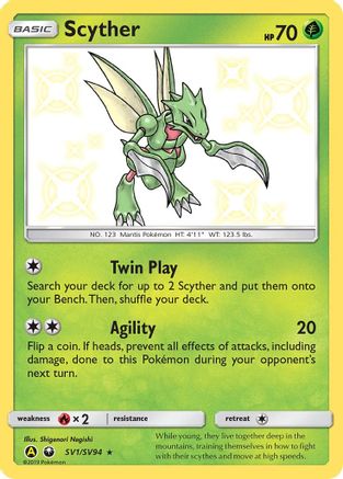 Scyther (SV1/SV94) [Sun & Moon: Hidden Fates - Shiny Vault] - Trinity Hobby