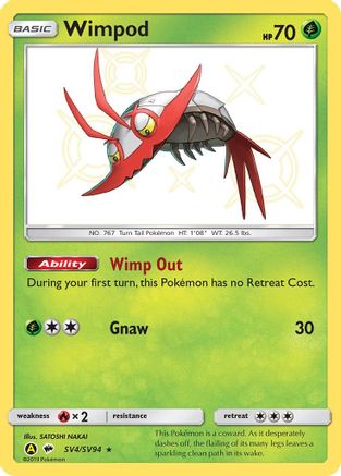 Wimpod (SV4/SV94) [Sun & Moon: Hidden Fates - Shiny Vault] - Trinity Hobby