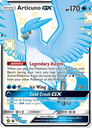 Articuno GX (SV54/SV94) [Sun & Moon: Hidden Fates - Shiny Vault] - Trinity Hobby