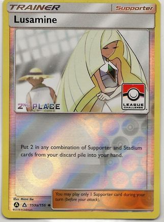 Lusamine (153a/156) (League Challenge Alt Art 2nd Place) [Sun & Moon: Ultra Prism] - Trinity Hobby