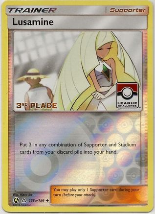 Lusamine (153a/156) (League Challenge Alt Art 3rd Place) [Sun & Moon: Ultra Prism] - Trinity Hobby