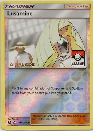 Lusamine (153a/156) (League Challenge Alt Art 4th Place) [Sun & Moon: Ultra Prism] - Trinity Hobby