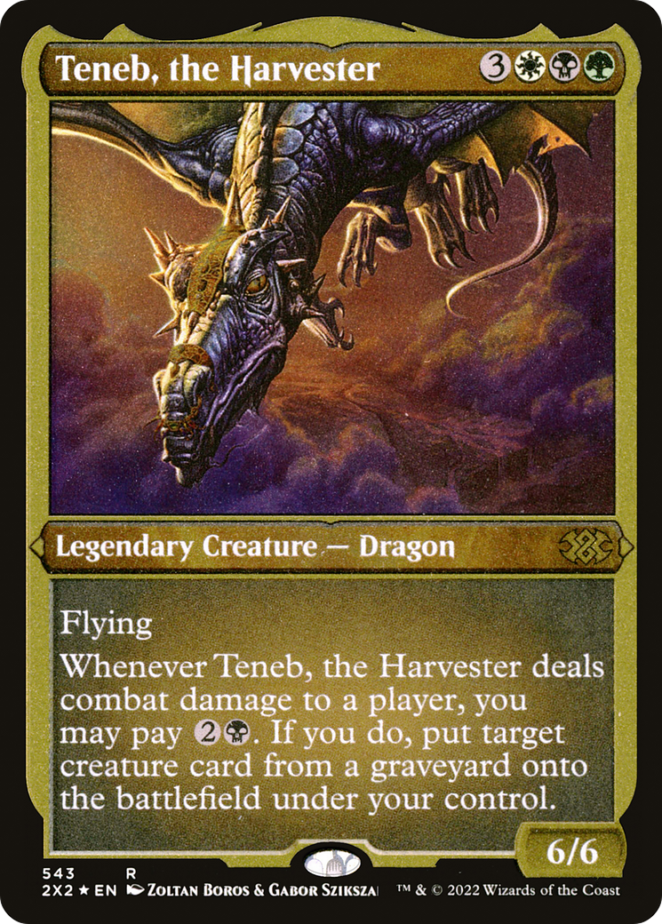 Teneb, the Harvester (Foil Etched)  [Foil]  (2X2-543) - [Double Masters 2022] - Trinity Hobby