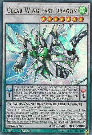 Clear Wing Fast Dragon [DUDE-EN011] Ultra Rare - Trinity Hobby