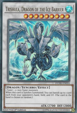 Trishula, Dragon of the Ice Barrier [DUDE-EN014] Ultra Rare - Trinity Hobby
