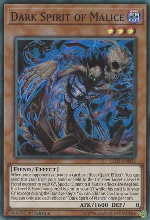 Dark Spirit of Malice [LED5-EN003] Super Rare - Trinity Hobby