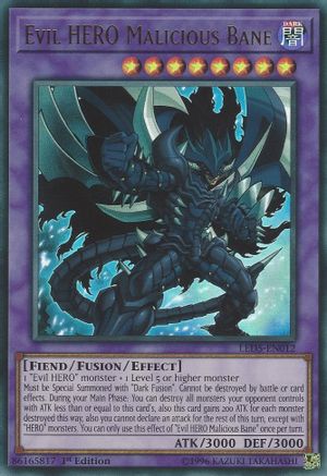 Evil Hero Malicious Bane [LED5-EN012] Ultra Rare - Trinity Hobby