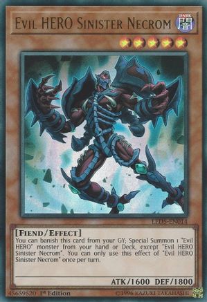 Evil Hero Sinister Necrom [LED5-EN014] Ultra Rare - Trinity Hobby