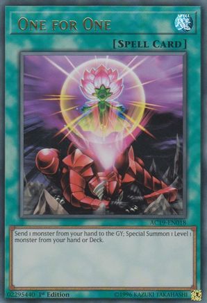 One for One [AC19-EN018] Ultra Rare - Trinity Hobby