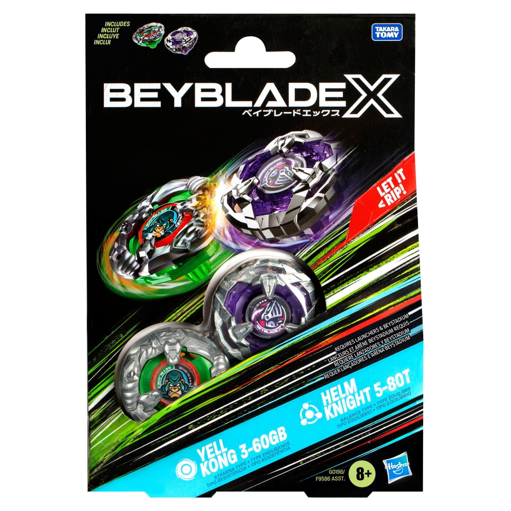 [Pre-Order] Beyblade X Yell Kong 3-60GB and Helm Knight 5-80T Top Dual Pack Set