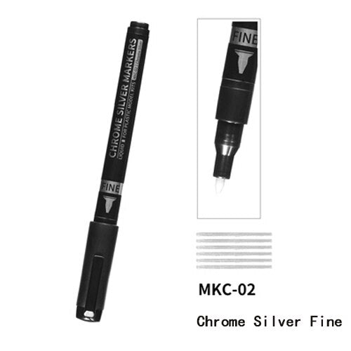 DSPIAE Chrome Silver Markers - Fine - Trinity Hobby