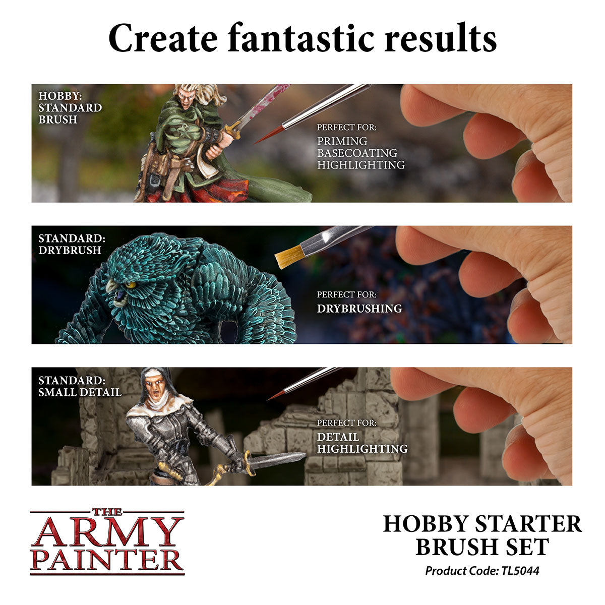 Army Painter Hobby Starter Brush Set - Trinity Hobby