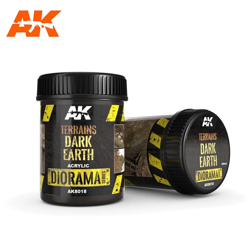 AK Interactive Terrains Dark Earth - 250ml (Acrylic) - Trinity Hobby