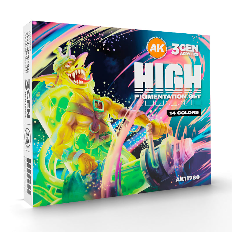 AK Interactive 3G High Pigmentation Set - 14 Colors SKU: AK-11780 - Trinity Hobby