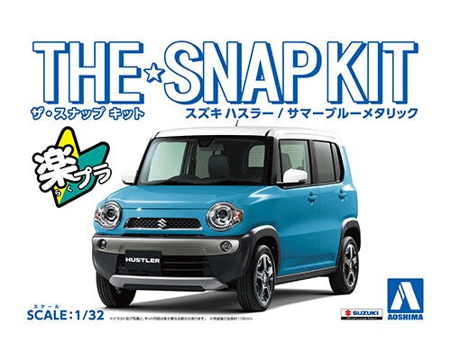 Aoshima 1/32 SNAP KIT #01-D Suzuki HUSTLER (SUMMER BLUE METALLIC) - Trinity Hobby