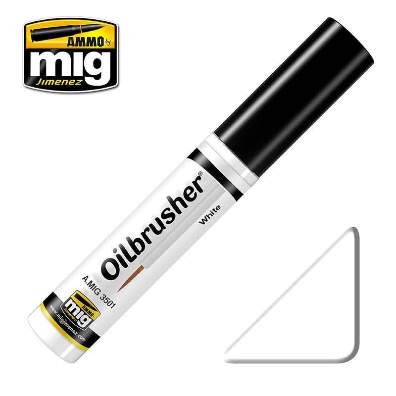 Ammo Mig Oilbrusher - White - Trinity Hobby
