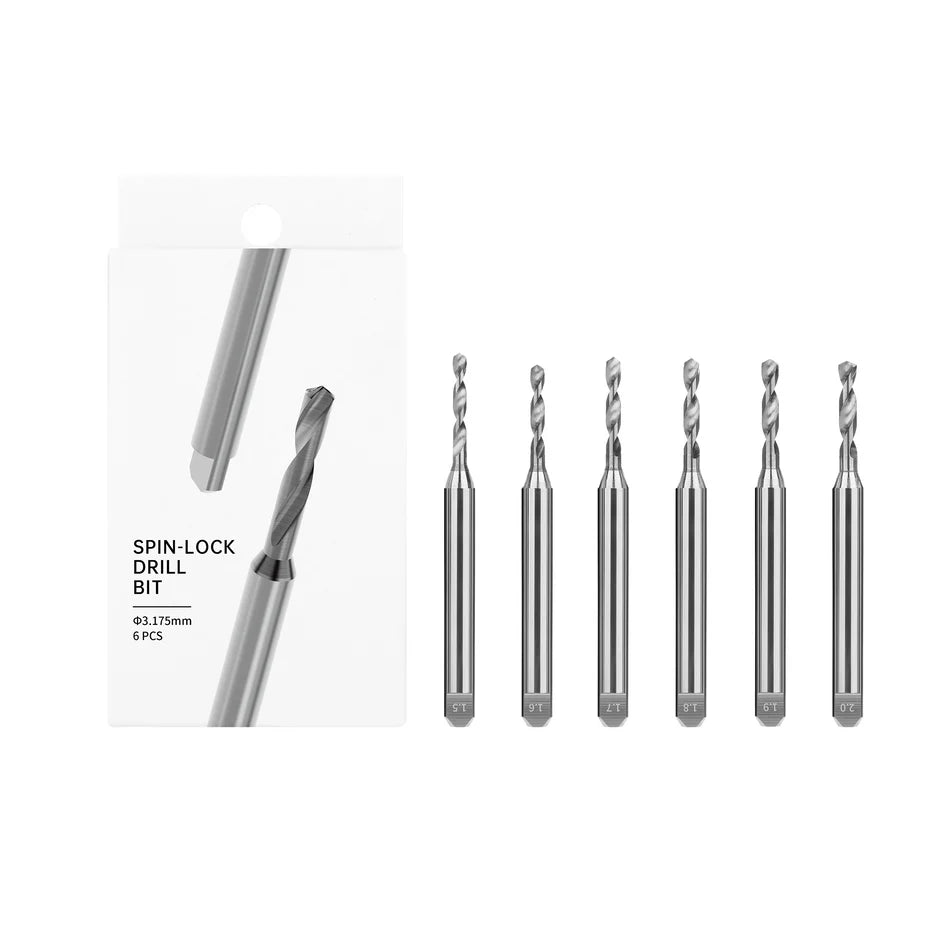 DSPIAE XDB-S01 Spin-Lock Drill Bit - Set 01 (Mobius & Orbit compatible) (1.0-1.5mm)