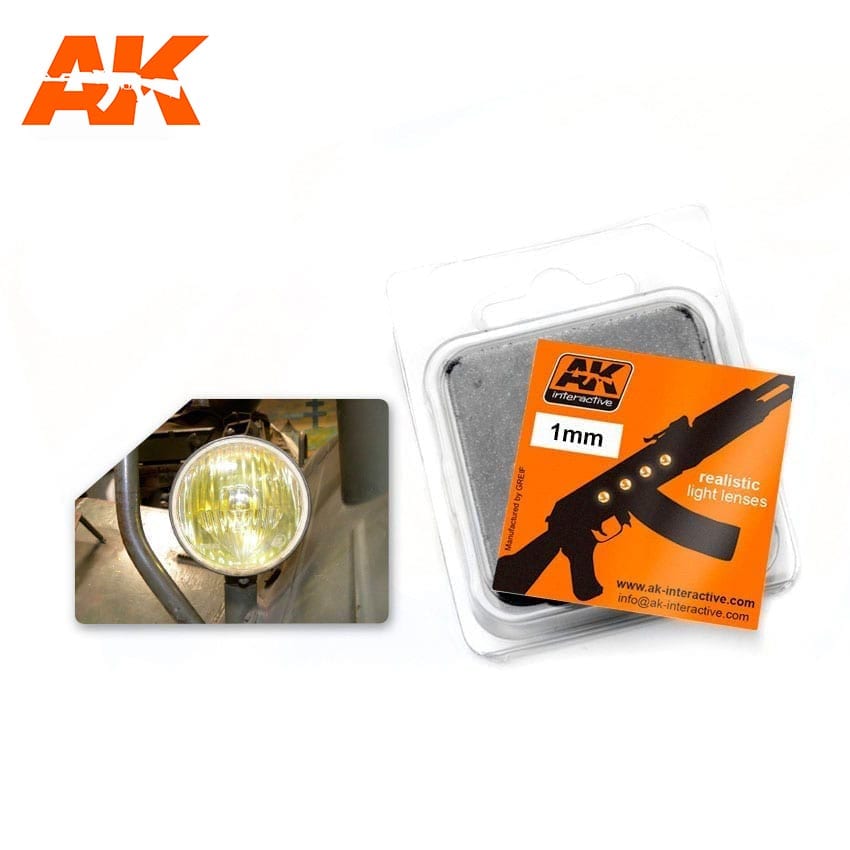 AK Interactive Amber 1mm Lenses - Trinity Hobby