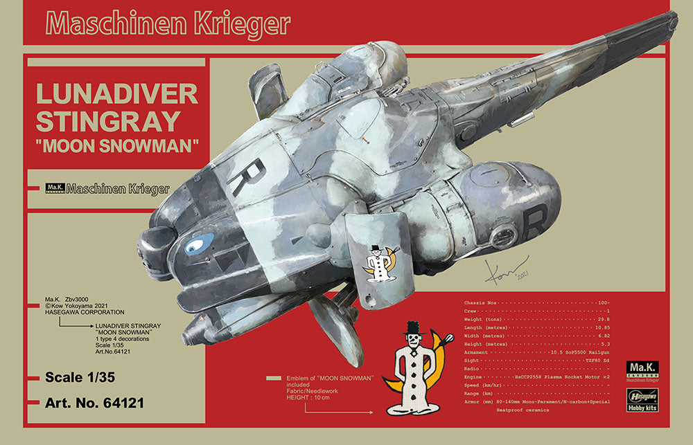 Hasegawa 1/35 Maschinen Krieger Ma.K. Lunadiver Stingray 'Moon Snowman' - Trinity Hobby
