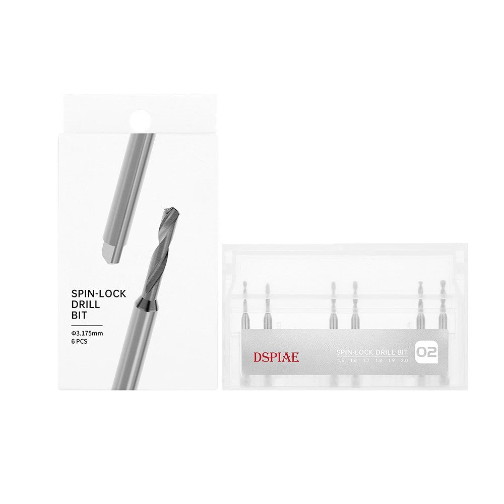 DSPIAE XDB-S01 Spin-Lock Drill Bit - Set 02 (Mobius & Orbit compatible) (1.5-2.0mm)