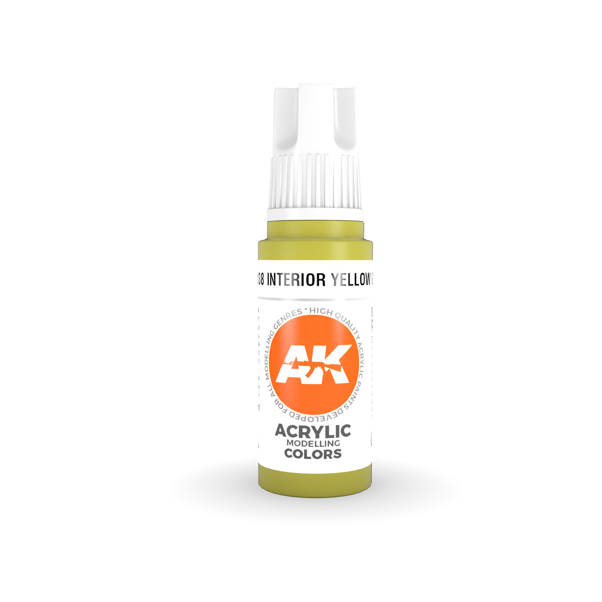 AK Interactive 3G Acrylic Interior Yellow Green 17ml - Trinity Hobby