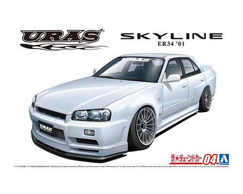 Aoshima 1/24 Nissan Uras ER34 Skyline Type-R '01